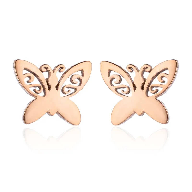 Yiustar серьги бабочки с миньонами безопасные гвоздики для женщин Bijoux achier Inoxydable Femme