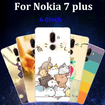 

2PCS For Nokia 7 plus Case cute cartoon soft phone Case For Nokia7 plus TA-106 Cover Protection Shell For Nokia 7plus coque
