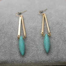 2017 Moda frete grátis o novo frete grátis 2015 belo presente de moda de nova carta andgold earringsGirl senhora acessórios