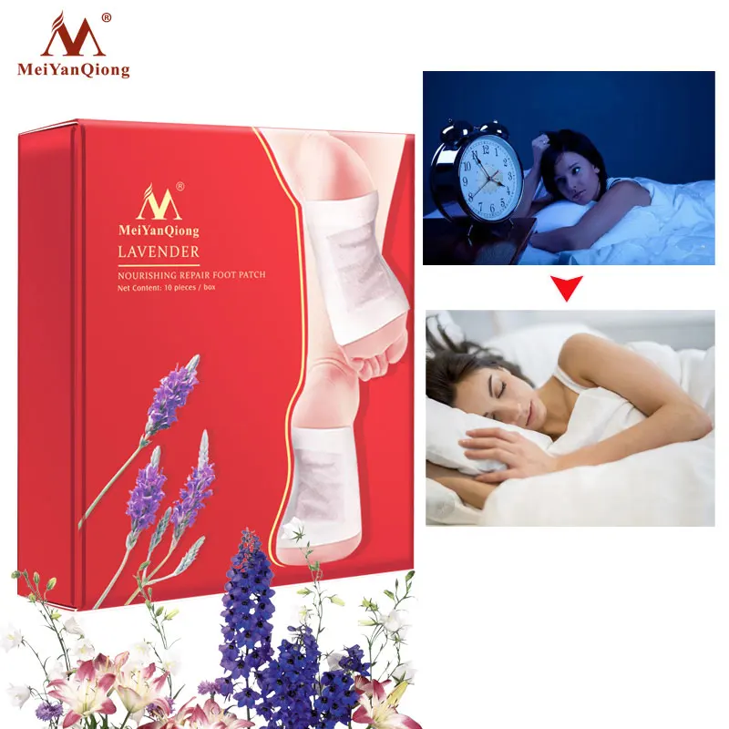 

Lavender Detox Foot Patches Pads Nourishing Repair Foot Patch Improve Sleep Slimming Patch 20pcs=(10pcs Patches+10pcs Adhesives)