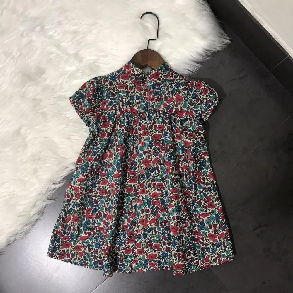 Koop Zomer Baby Jurk Bloemen Patroon Korte Mouwen Peuter Baby Meisjes Jurken Sweet Kids Kleding Prinses Jurk