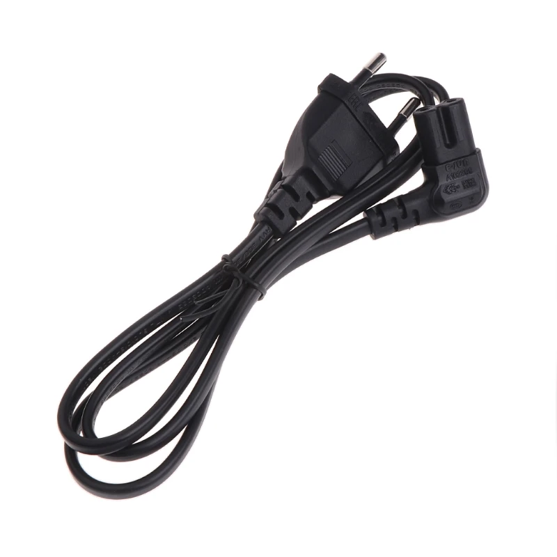 

1/2/3/5m Power Extension Cable 2 Pin Euro Plug to Right Angle Turn Left Figure 8 C7 Plug