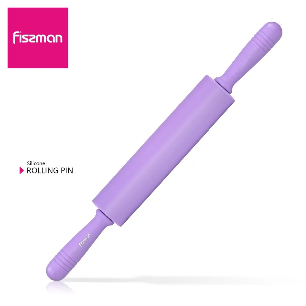 

Fissman 47*5 cm Silicone Rolling Pins Non-Stick Bakeware Fondant Roller Pin with Silicone Handle Pastry Tools deegroller