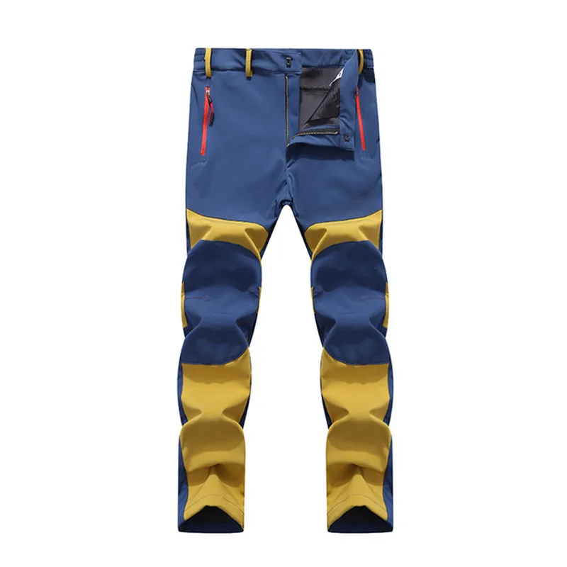 Aufdiazy de los hombres de invierno de Softshell de esquí al aire libre pantalones de lana caliente impermeable pantalones de Trekking, escalada de montaña pantalones de senderismo JM027