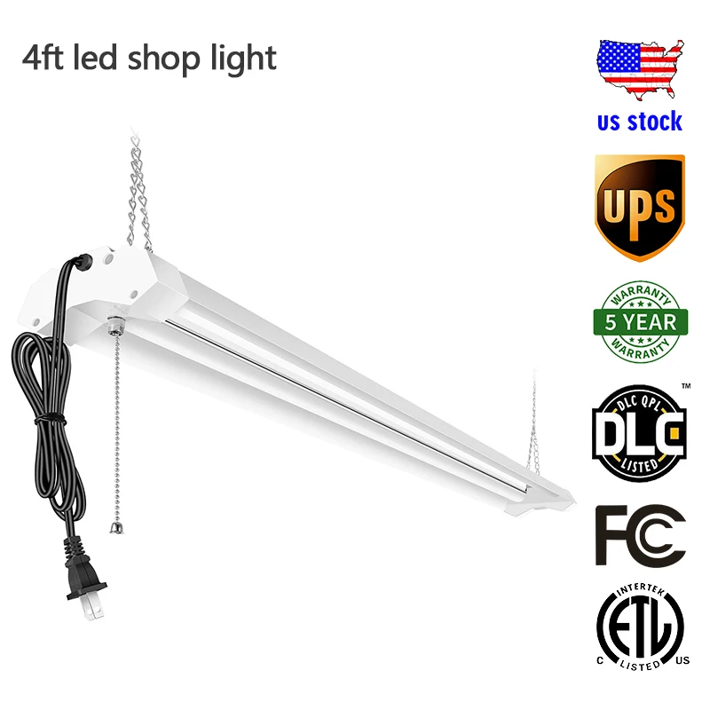 

40W LED Office Lights Ceiling Mount Workshop Garage LED Light Shop Tube Fixture 4ft LED Tube Light Garage Lighting Fixtures