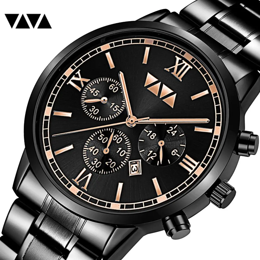 

Men Watches Top Brand Luxury Business Fashion Sport Stianless Steel Strap Waterproof Quartz Movement Clock Men Relogio Masculino