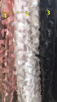 

Latest design nice butterfly embroidered tulle lace High quality noble french lace wonderful material for dress