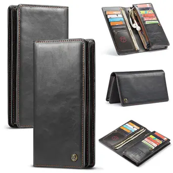 

2019 Universal 4.0-6.5 Size Luxury PU Leather Phone Bag Wallet Case Mobile phone Flip Cover Case Pocket 12 Cards slot Pouch