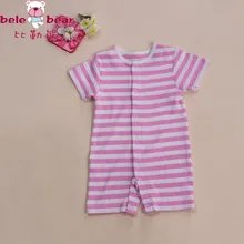 

Baby cotton romper, newborn short-sleeved rompers baby boys/girls striped dress Free Shipping boy and girl clothes