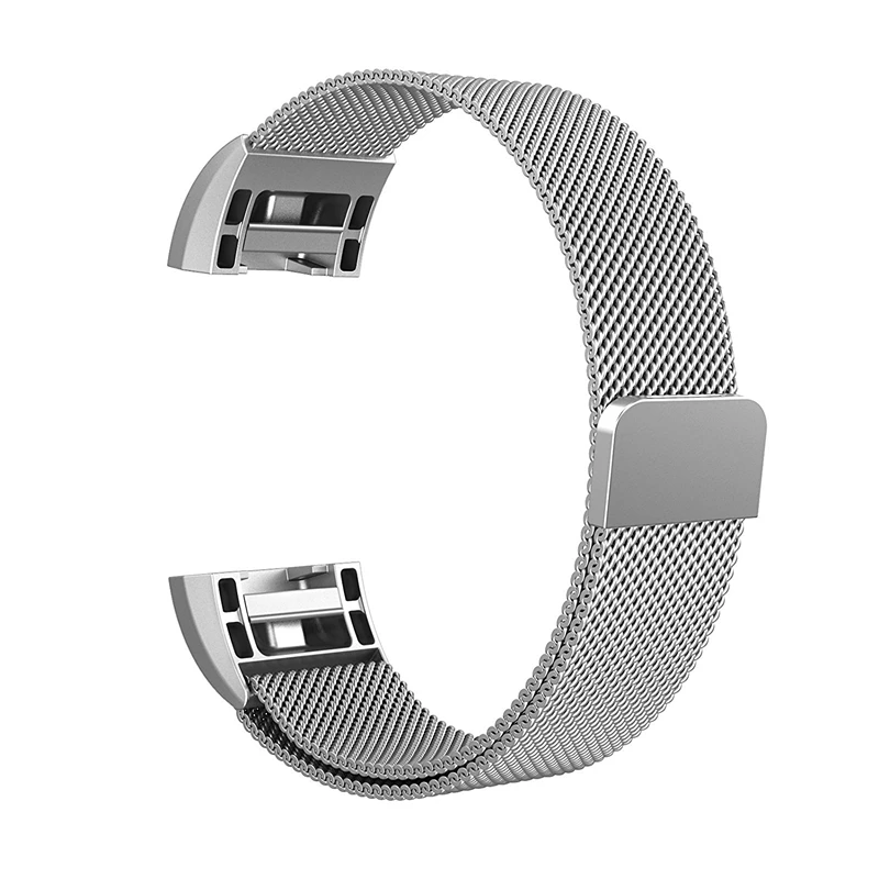 Нержавеющая сталь Магнитная Milanese Loop Band для Fitbit заряда 2 Замена Quick Release браслет ремешок для зарядки 2 ремешок