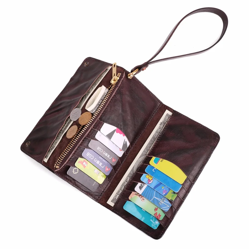 

Men Wallet Male Genuine Leather Men's Long Wallets Credit Card Holder Clutch Male Bags Hasp Multi-function Coin Pocket Pochette