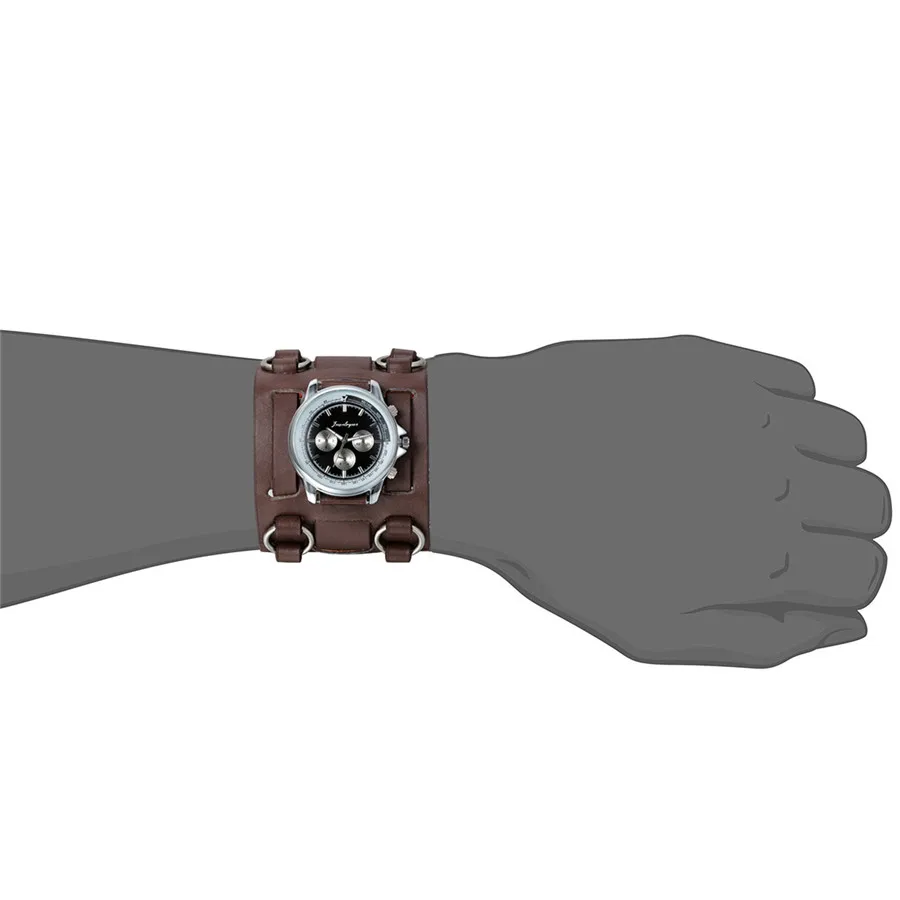 LANCARDO мужские часы панк ретро ТАХИМЕТР с широким ремешком часы мужские Reloj часы кожаный браслет кварцевые военные мужские наручные часы