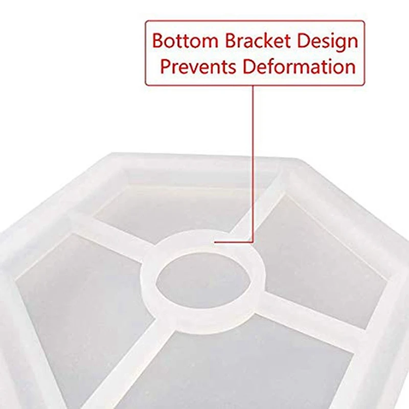 Силиконовый подстаканник, формы из эпоксидной смолы, 4 шт. круглые квадратные шестигранные Восьмиугольные подставки, полимерный литой