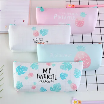 

Korean Simple Pencil Bag Xiao Qingxin University Student Lovely Strawberry Large Capacity Pencil Box for Stationery