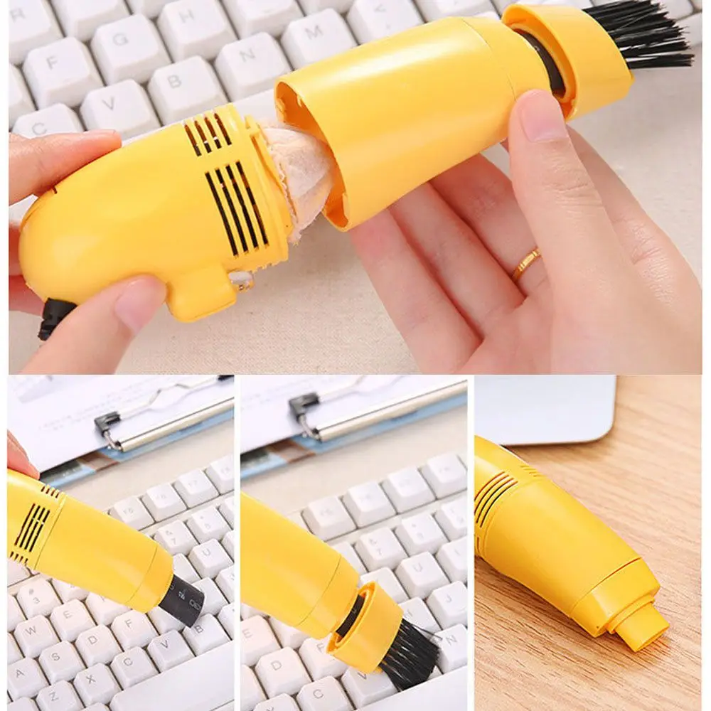 

Mini Computer Vacuum USB Keyboard Cleaner PC Laptop Brush Dust Cleaning Kit USB Brush Computer Clean Tools 6 Colors