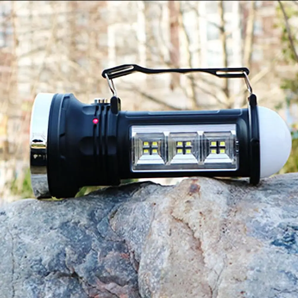 

LAIDEYI LED Solar Flashlight Portable Outdoor LED Searchlight Camping Lantern Solar Rechargable Camping Tent Light With EU Plug