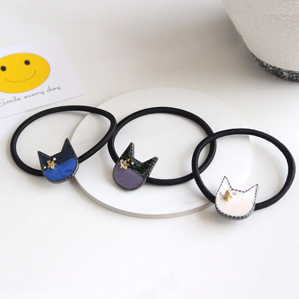 

American Jewelry Hair Rope on the gem Star Cat Hair Band Delicate Hair accessories for women Young Girls Hair Decoration 2018