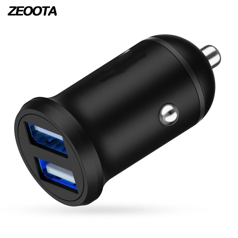 Zeoota Car Charger 24W 4.8A Metal Dual USB Adapter for iPhone X/8/7/6S/plus iPad Pro/Air 2 /Mini Samsung Galaxy S8/S7/Edge | Мобильные