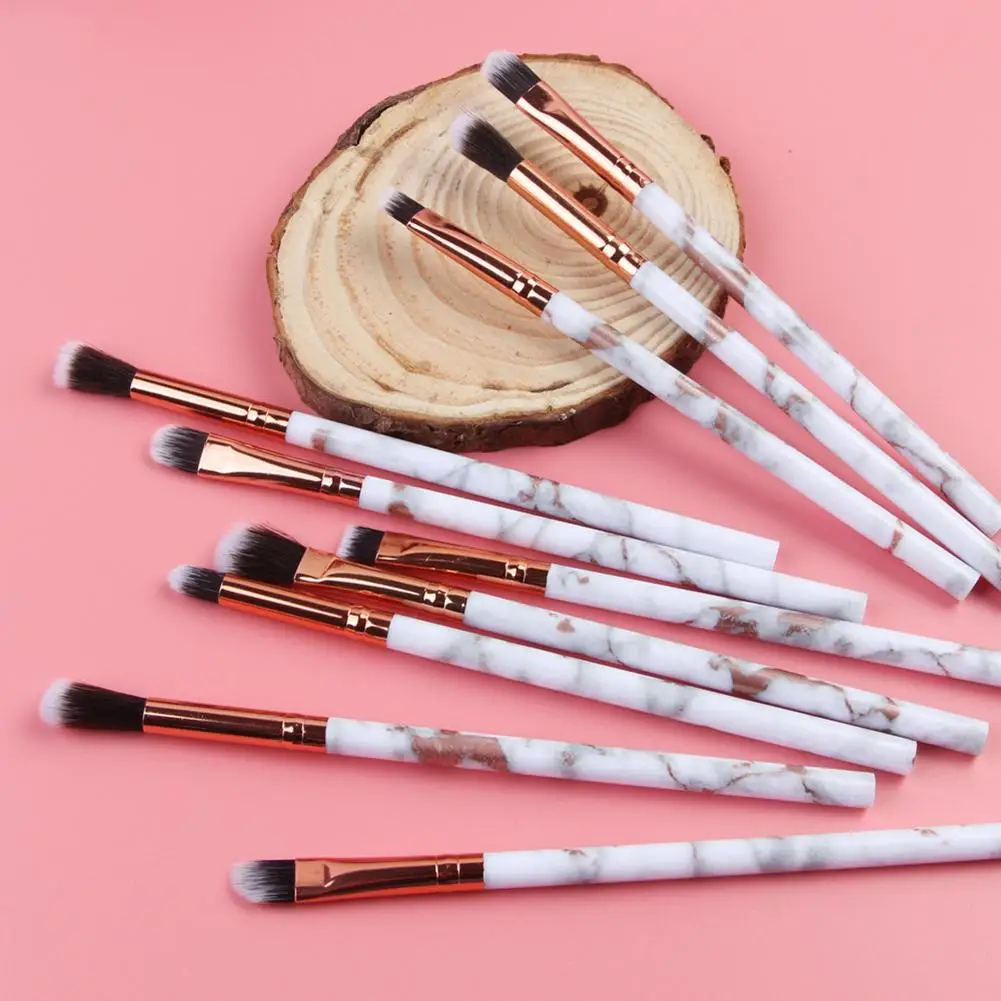 

10Pcs Marble Texture Eye Makeup Brushes Soft Eyeshadow Concealer Cosmetic Tools fashion