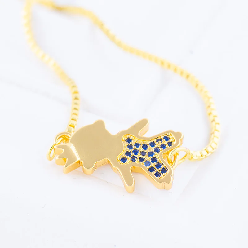 Браслет женский с шармами и фигурками из циркония инкрустацией меди|bracelets for|charm