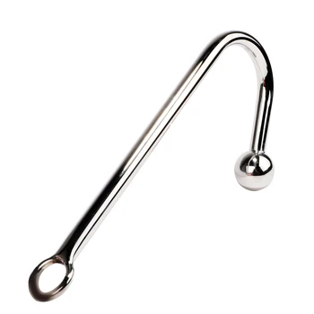IKOKY Anal Hook Stainless Steel Metal Anal Plug Dilator Gay Sex Toys for Men and Women Butt Plug with Ball Prostate Massage 3