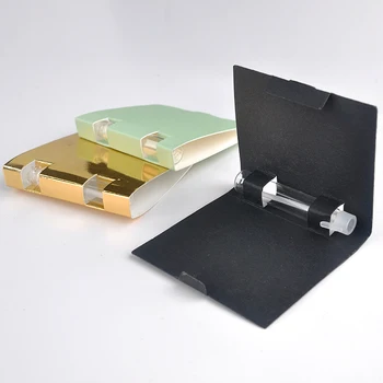 

100Pieces/Lot 2ML Glass Perfume Bottle For Trial Pack Empty Customizable Cosmetic Case With Paper Card