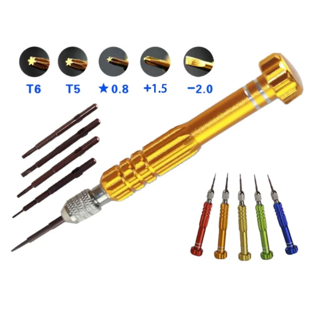 5 in 1 Aluminium Alloy Screwdriver Repair Tools Precision DIY Tool