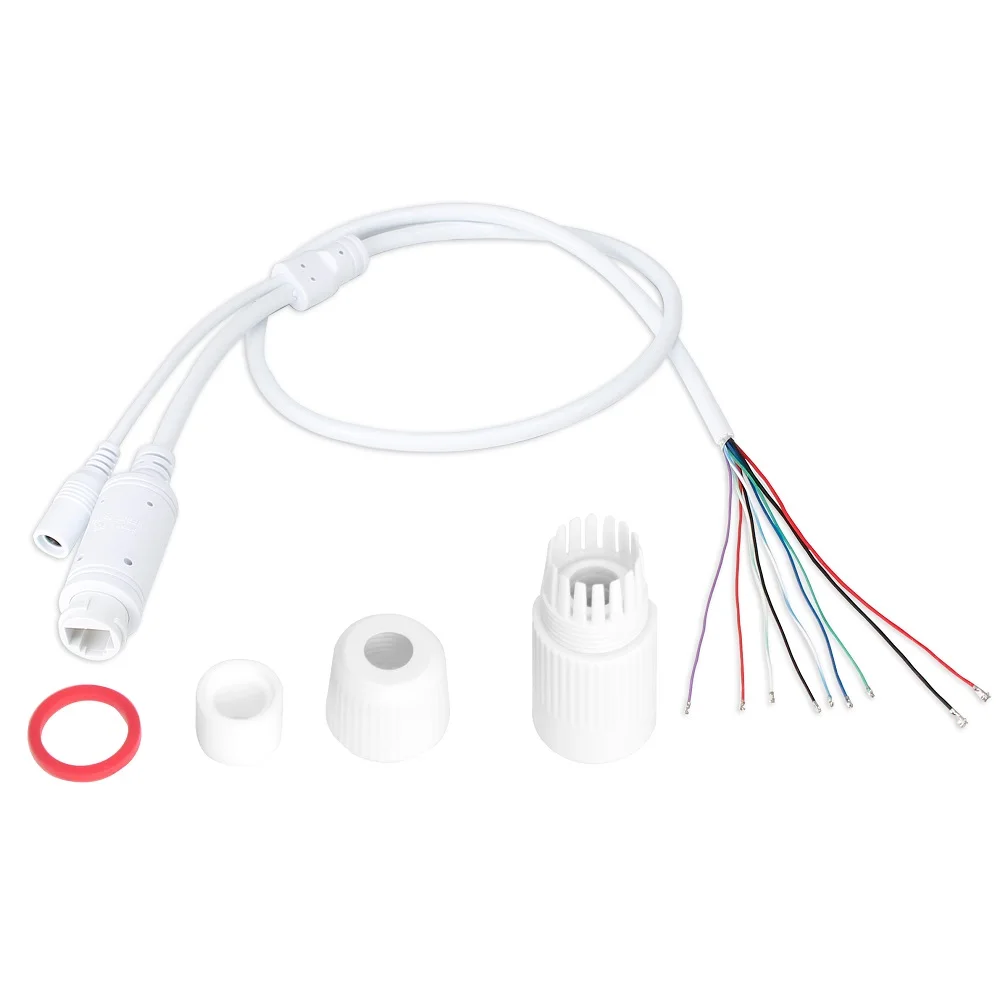 Cctv Ip Network Camera Video Power Rainproof Cable, Rj45 Female