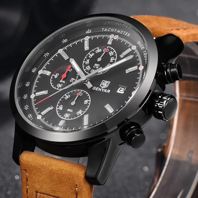 Prix pour Relogio masculino hommes de luxe marque benyar sport montre de plongée 30 m militaire montres multifonctions quartz montre-bracelet reloj hombre Prix pour Relogio masculino hommes de luxe marque benyar sport montre de plongée 30 m militaire montres multifonctions quartz montre-bracelet reloj hombre