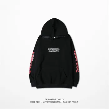 

NELLY Long Sleeve Hoodies USA SURCULTURE Letters Printed Hoodies with Cap Skate Sweatshirts Black Multi Size Available