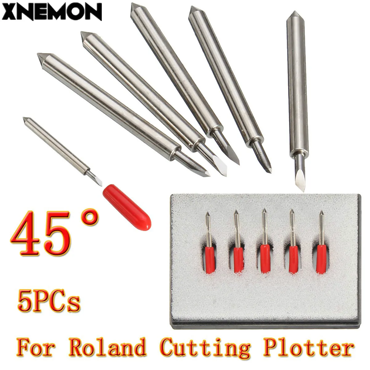 5Pcs Lot 45 Degree HQ Blades for Roland GCC LiYu Vinyl Cutter Cutting Plotter 