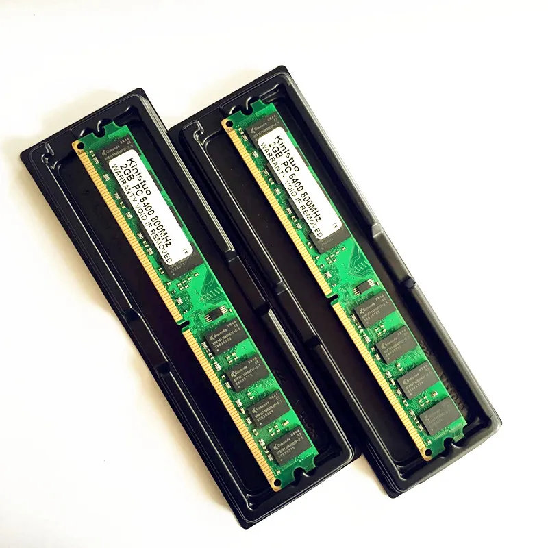 

Kinlstuo 4GB(2pcsX2GB) DDR2 2GB Ram 800Mhz PC2-6400U 240Pin 1.8V CL6 Desktop Memory