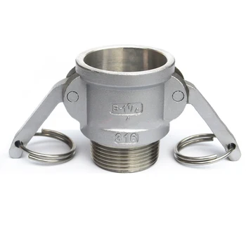 

1/2" BSP Male Thread x 33mm ID Camlock 304 Stainless Steel B Type Socket Cam Lock Fitting Pump Adapter Cam Groove Coupling