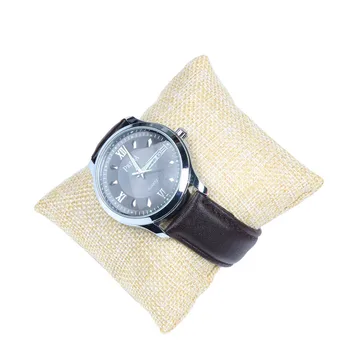 

Free Shipping 20Pcs Superior Linen Large Bracelet Display Pillow Ankle Holder Watch Organizer Jewelry Display Stand Beige