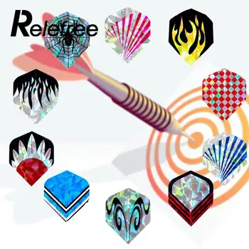 

Relefree 30Pcs/Set Professional 2D Cool Bling Dart Laser Tail Flight Harrows Throwing Toy