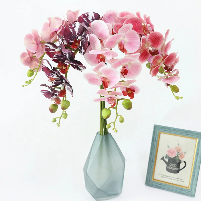 JAROWN Simulation Orchid Artificial Real Touch Latex Butterfly Orchid Flowers Wedding Feast Decoration Flores Home Decor Fleur (2)