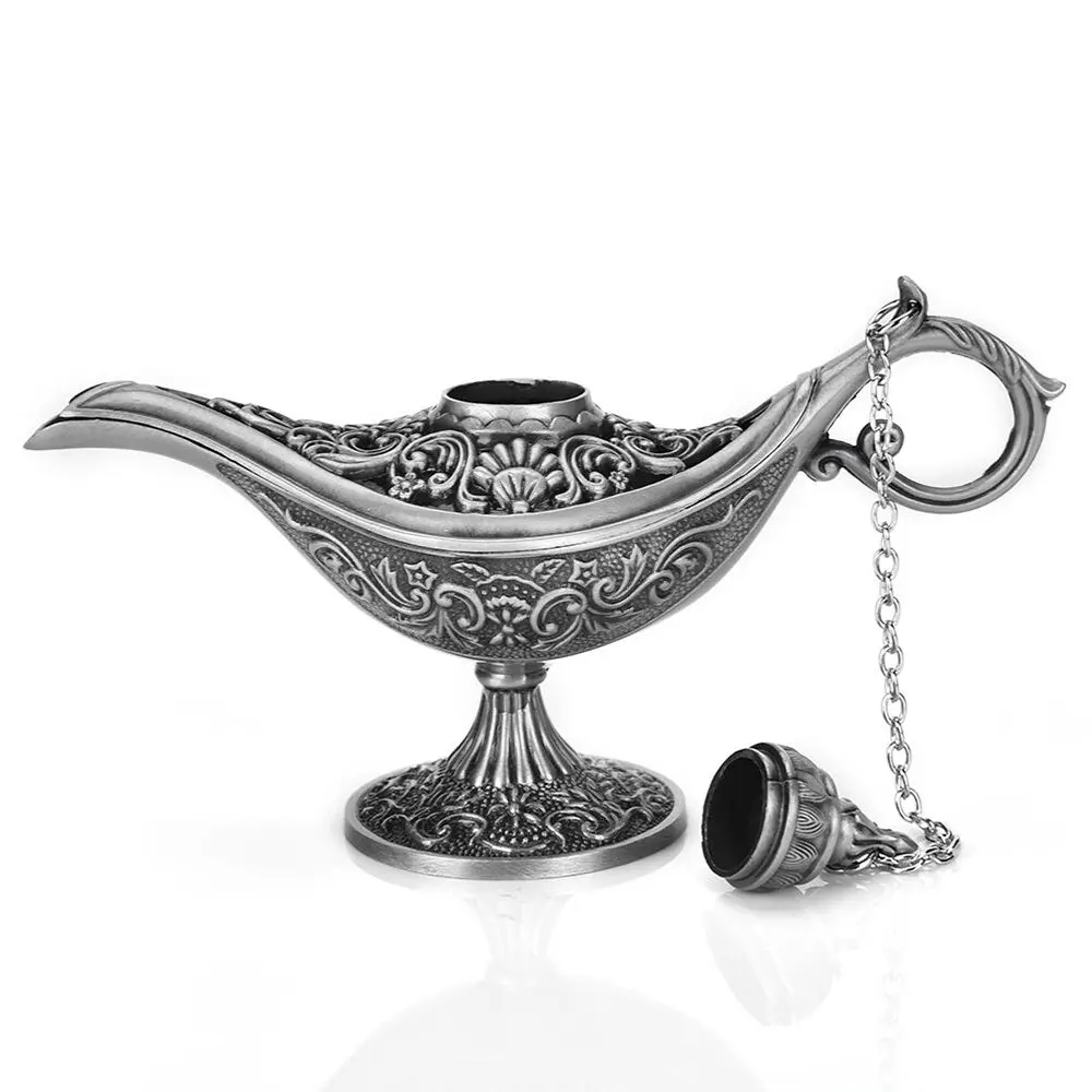 Classic Aladdin Lamp Fairy Tale Magic Lamp Wishing Tea Oil Pot Metal Vintage Retro Toy Art Craft Gift Ornaments Home Decor Classic Aladdin Lamp Fairy Tale Magic Lamp Wishing Tea Oil Pot Metal Vintage Retro Toy Art Craft Gift Ornaments Home Decor