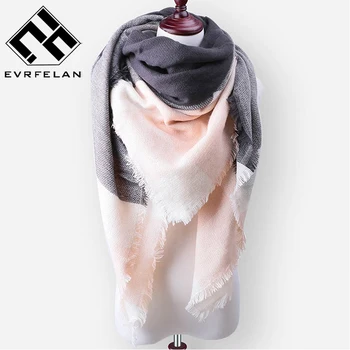 Za New Fashion Brand Winter Scarf For Women Scarf 140cm*140cm*210cm Large Luxury Women Scarf Warm Cashmere Shawls and Scarves