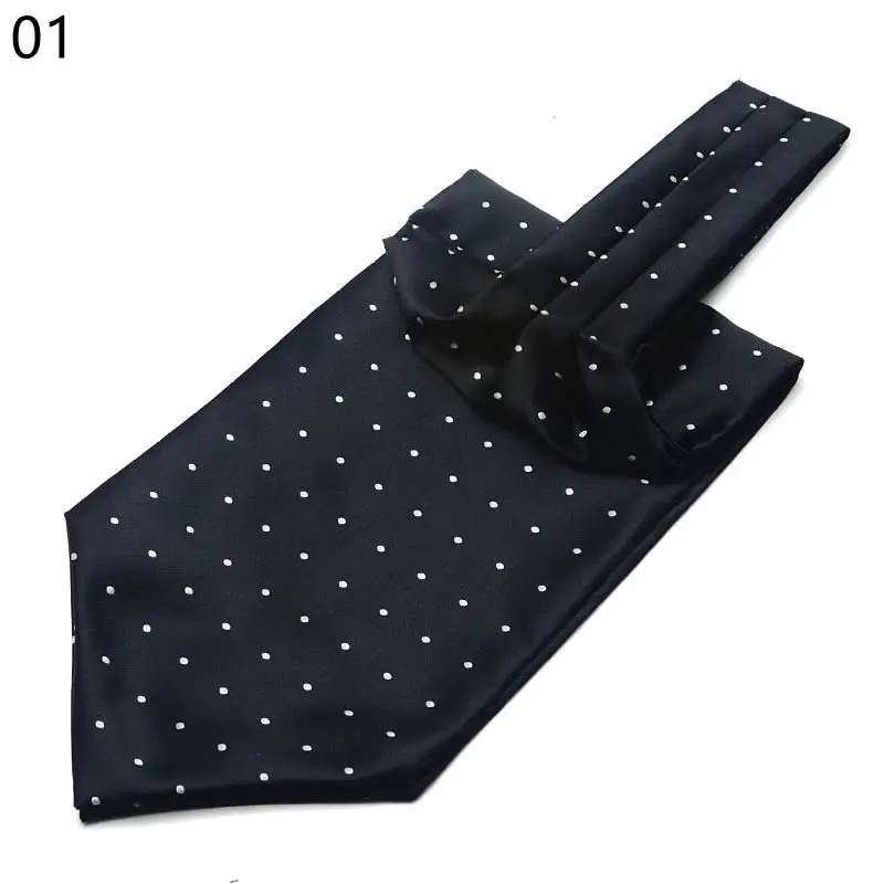 Men's  cravat suit silk scarf business collar wide tie retro pattern shirt scarf wedding party accessories