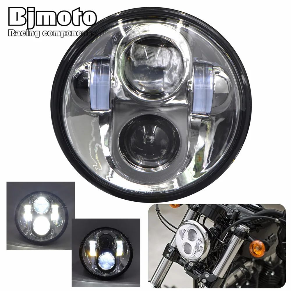

BJMOTO H4 5.75 inch Motorcycle Projector Daymaker LED Headlight High/Low Beam Light For Harley Davidson Tour Glide Free Shipping