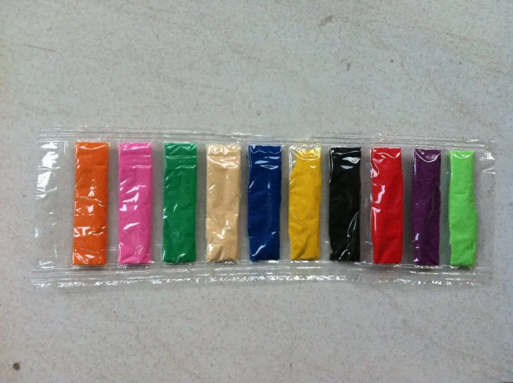 

Colored sand for sand art painting,10 colors/pc