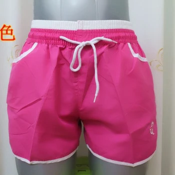 

Women's solid color shorts hot seaside Korean style peach skin leisure fashion beach clothing drawstring shorts HK988