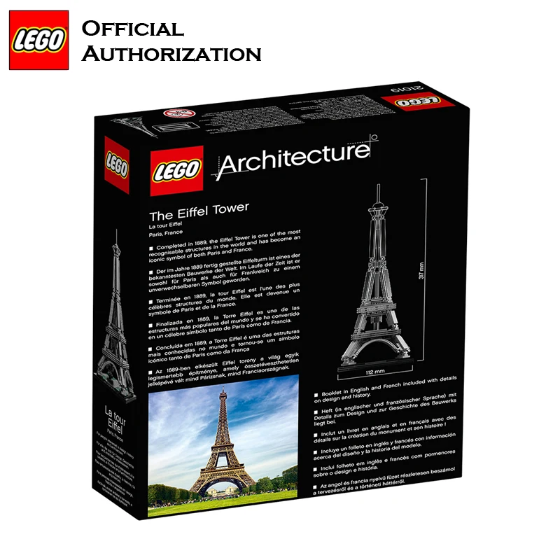 Lego Architecture Series 321 шт. строительные блоки игрушки Эйфелева башня туристический