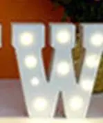 Деревянный 26 буквенный Алфавит светодиодный светильник-шатер ночной светодиодный светильник Настенный декор для детской спальни Свадебный декор - Цвет: W