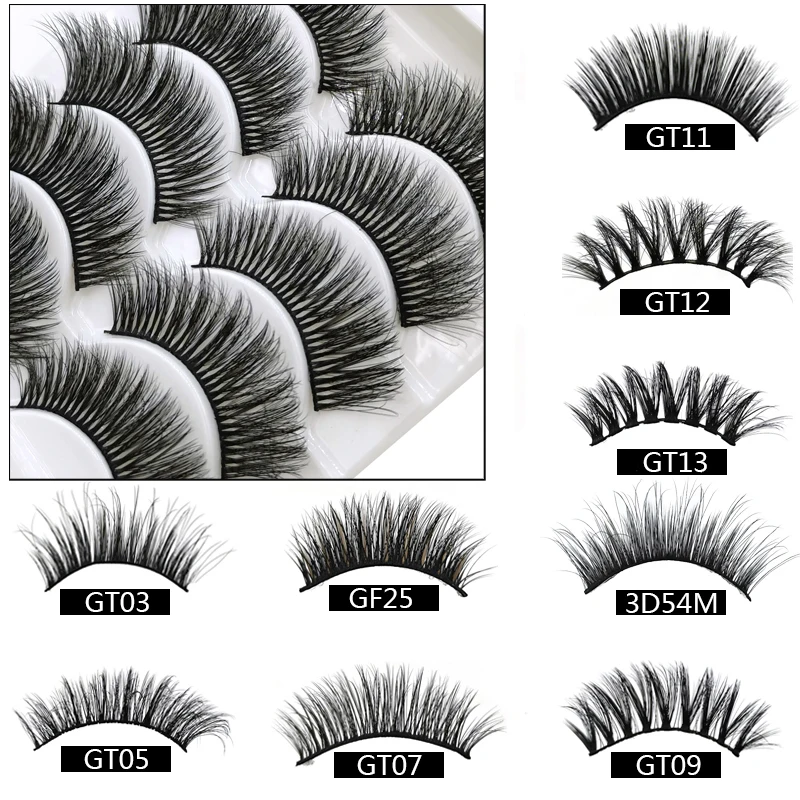 ICYCHEER Hot Thick 3D Mink Lashes Soft Natural False Eyelashes Set Eye Lash Extension Long Thick Handmade Dramatic Look Makeup