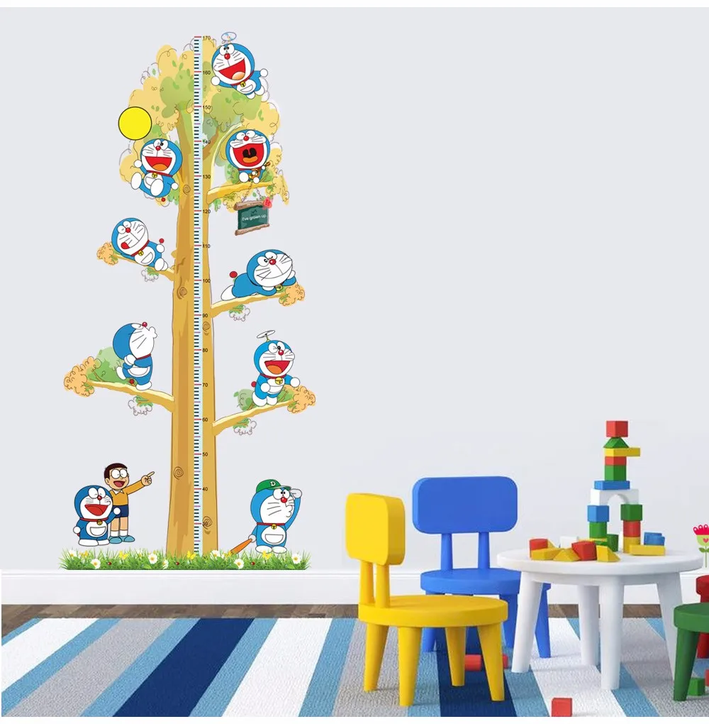 Removable Dinding Stiker Tahan Air Kartun Doraemon Kalibrasi Tk
