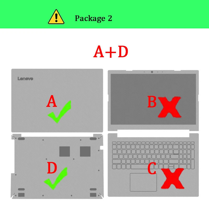 Ноутбук кожи для lenovo Ideapad 330C 720S 14 ''15,6'' 330C-15 330C-14 720S-13 IKB 720S-14 720S-15 510-15 720-15 Тетрадь Стикеры