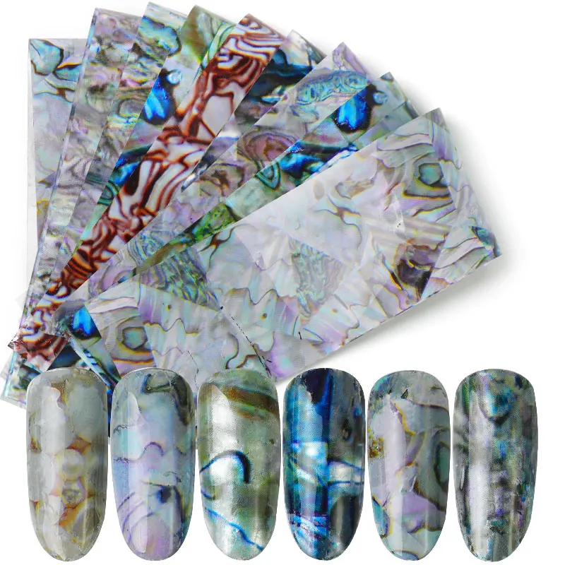 16 шт. мраморный цветной блестящий камень для дизайна ногтей, фольга, клей для наклеек, Переводные великолепные маникюрные украшения для ногтей - Цвет: 821-16pc