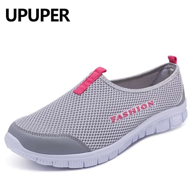 US $7.24 UPUPER Sneakers Women Shoes 2019 Summer Breathable Mesh SlipOn Shoes Woman Running Shoes Ultraligh