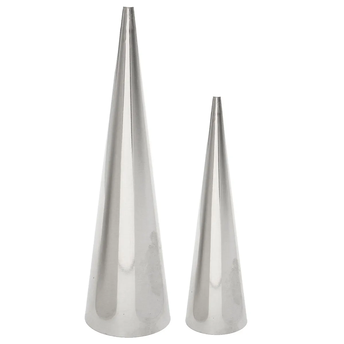 Stainless Steel Dessert Cake Pastry Tips 2 Sizes Cone ...